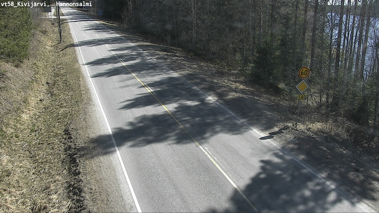 Weather Camera Image Road 58 Kivijärvi, Hannonsalmi, Kivijärvi, Keski-Suomi