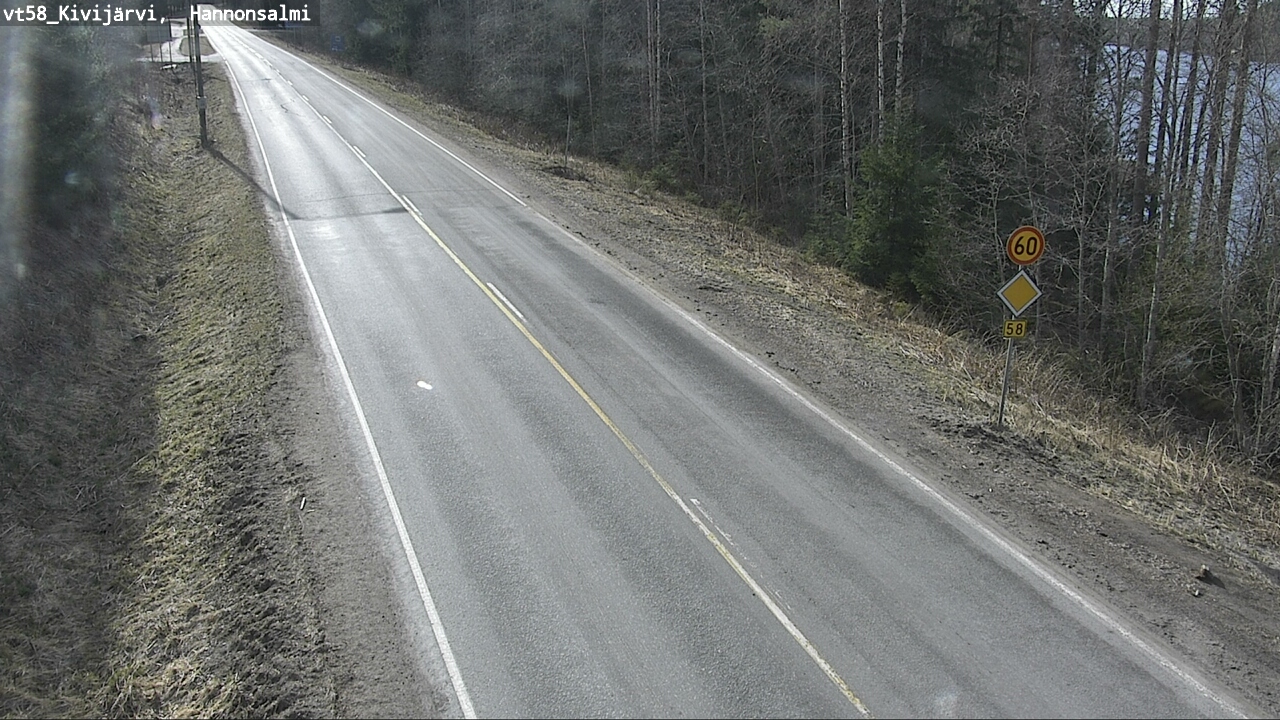 Weather Camera Image Road 58 Kivijärvi, Hannonsalmi, Kivijärvi, Keski-Suomi