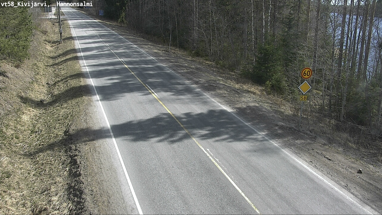 Weather Camera Image Road 58 Kivijärvi, Hannonsalmi, Kivijärvi, Keski-Suomi