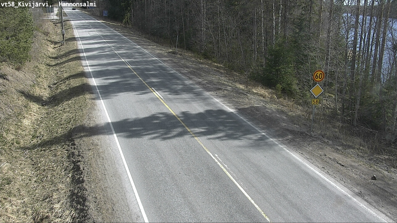 Weather Camera Image Road 58 Kivijärvi, Hannonsalmi, Kivijärvi, Keski-Suomi