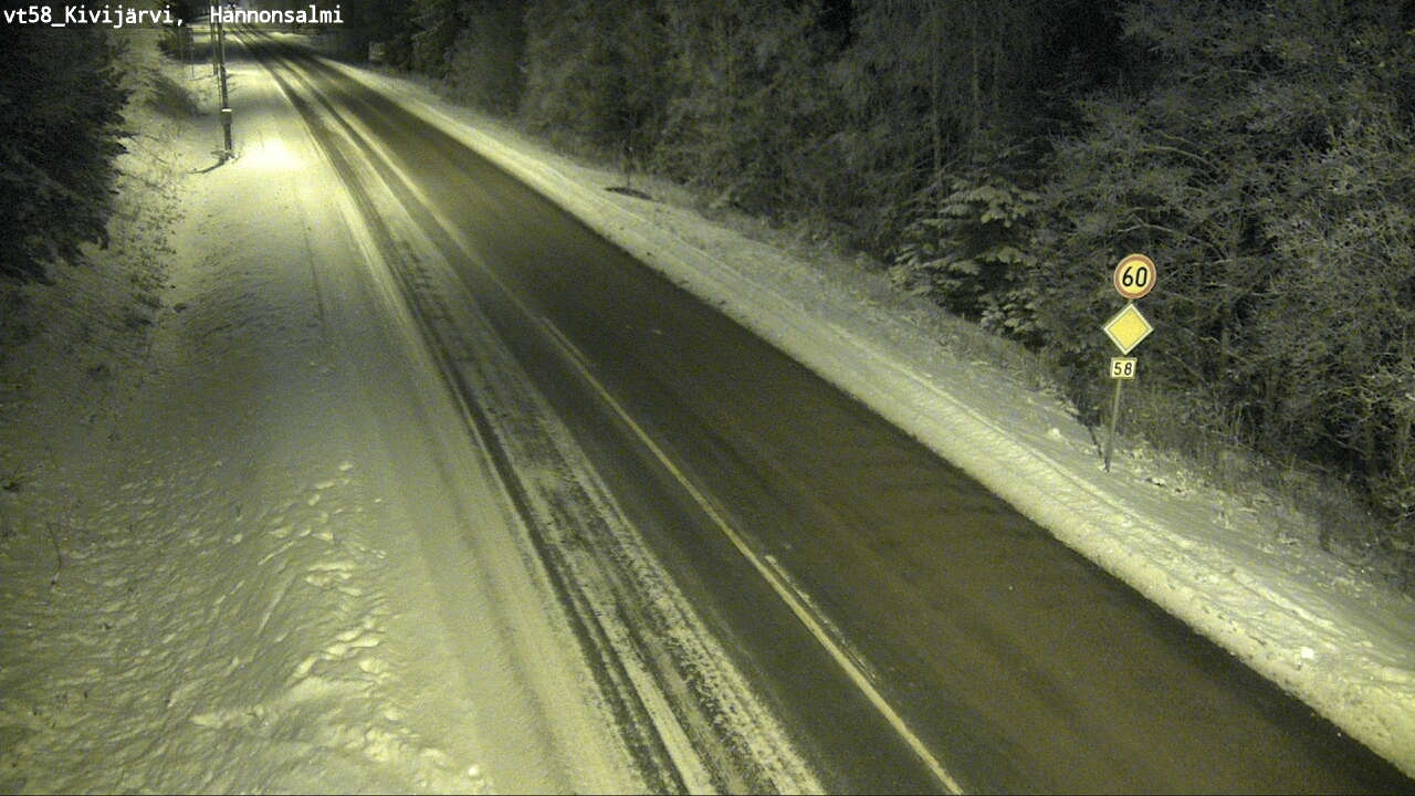 Weather Camera Image Road 58 Kivijärvi, Hannonsalmi, Kivijärvi, Keski-Suomi