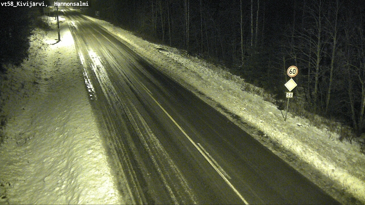 Weather Camera Image Road 58 Kivijärvi, Hannonsalmi, Kivijärvi, Keski-Suomi
