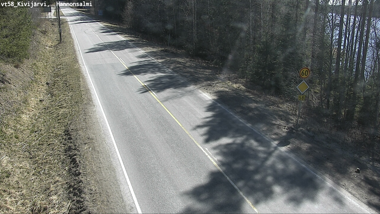 Weather Camera Image Road 58 Kivijärvi, Hannonsalmi, Kivijärvi, Keski-Suomi