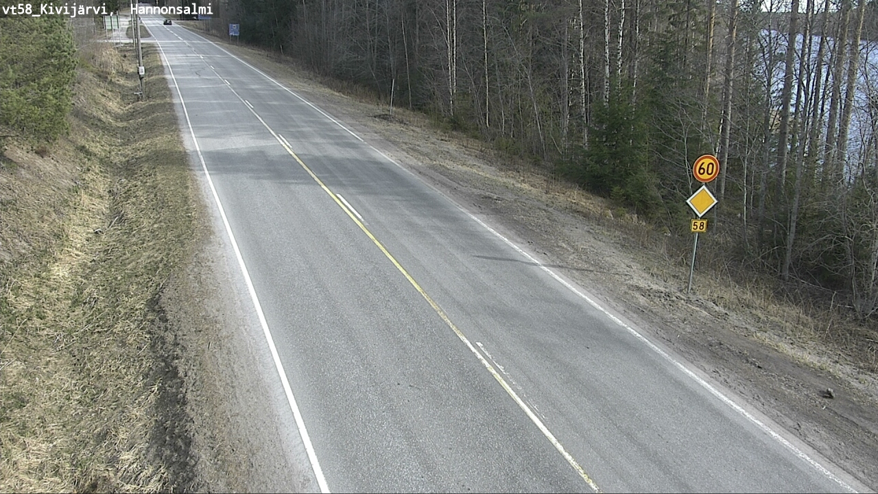 Weather Camera Image Road 58 Kivijärvi, Hannonsalmi, Kivijärvi, Keski-Suomi