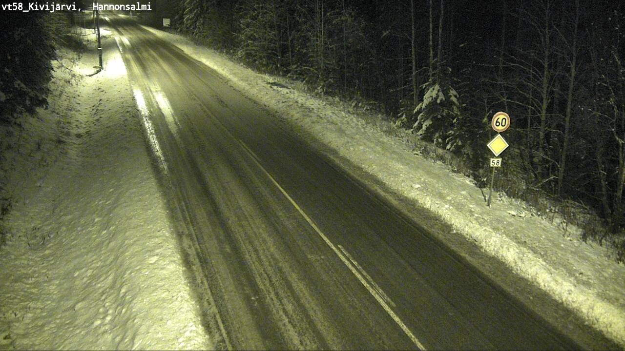 Weather Camera Image Road 58 Kivijärvi, Hannonsalmi, Kivijärvi, Keski-Suomi