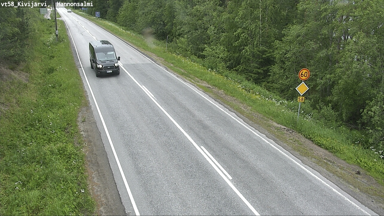 Weather Camera Image Väg 58 Kivijärvi, Hannonsalmi, Kivijärvi, Keski-Suomi
