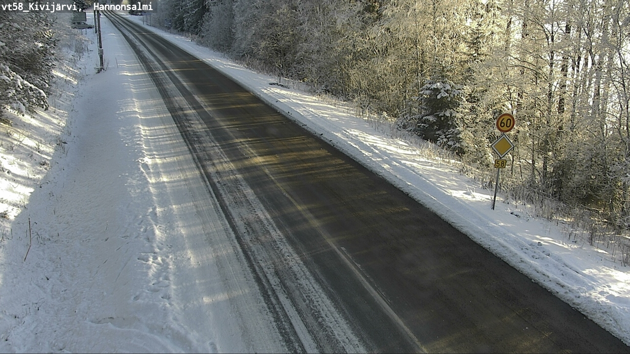 Weather Camera Image Road 58 Kivijärvi, Hannonsalmi, Kivijärvi, Keski-Suomi