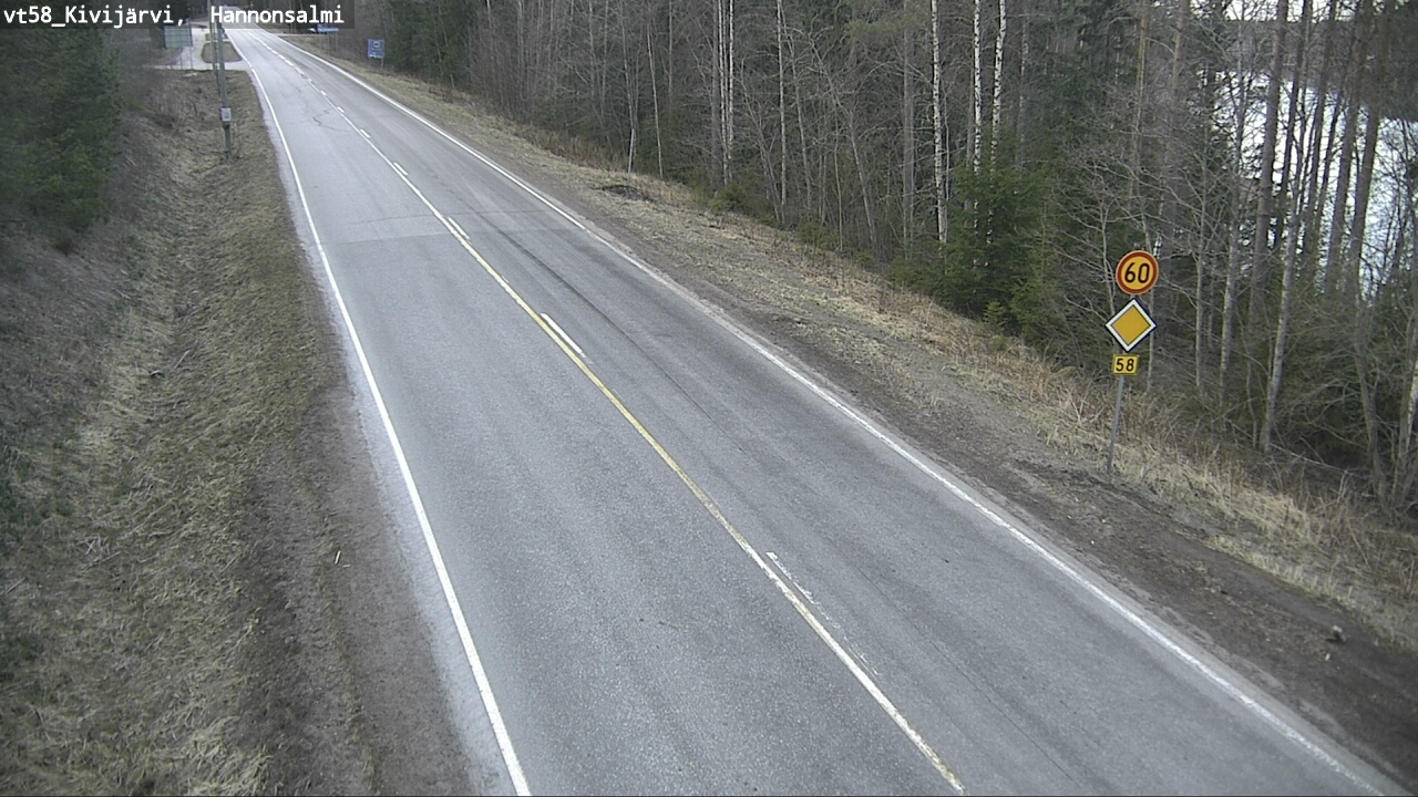 Weather Camera Image Väg 58 Kivijärvi, Hannonsalmi, Kivijärvi, Keski-Suomi