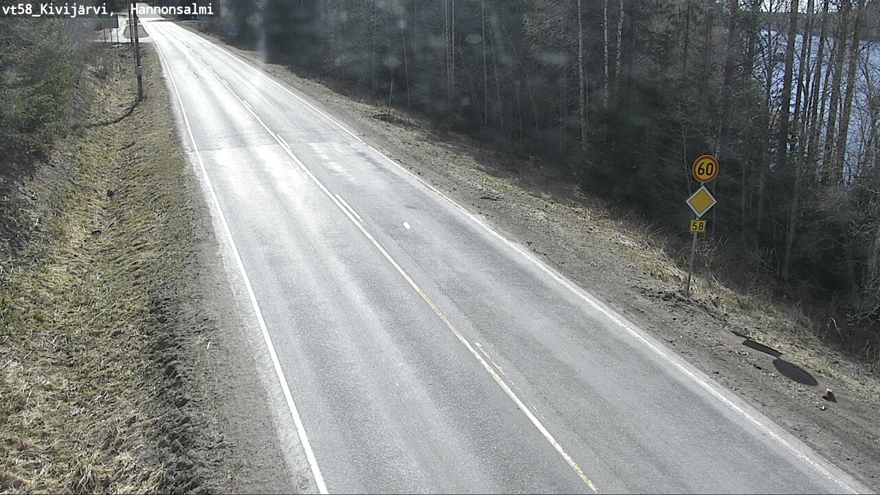Weather Camera Image Road 58 Kivijärvi, Hannonsalmi, Kivijärvi, Keski-Suomi