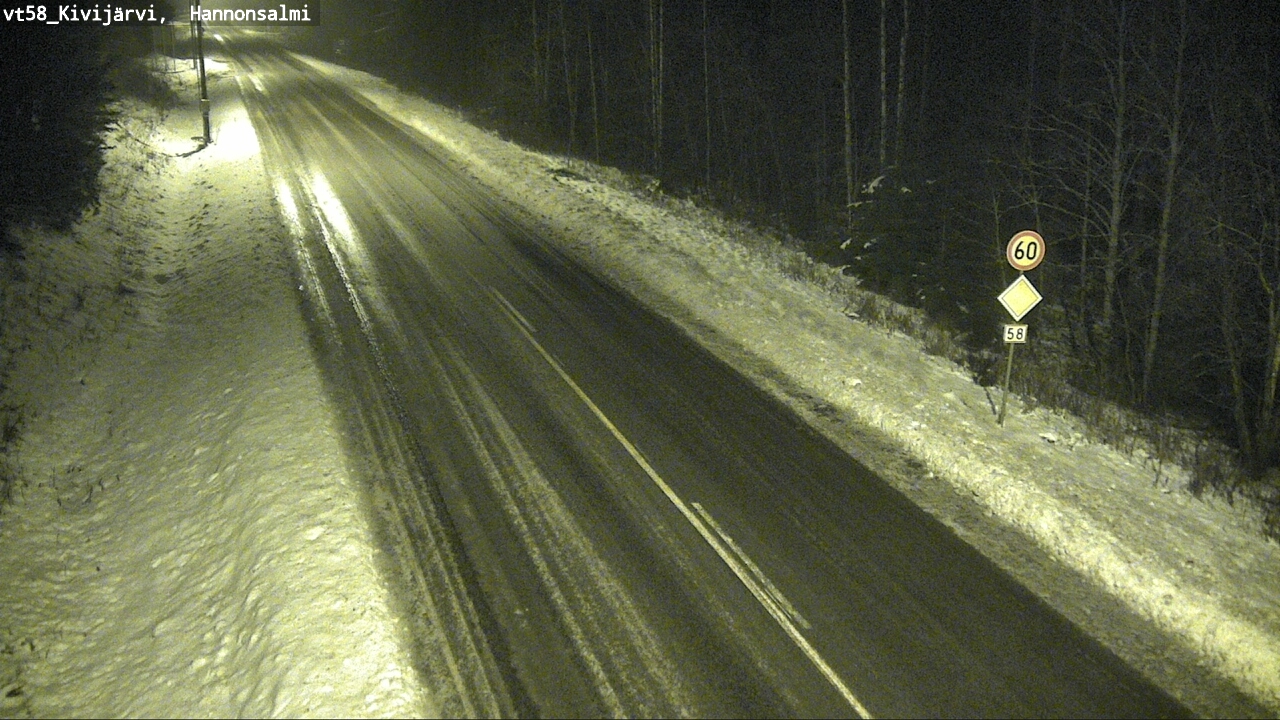 Weather Camera Image Road 58 Kivijärvi, Hannonsalmi, Kivijärvi, Keski-Suomi