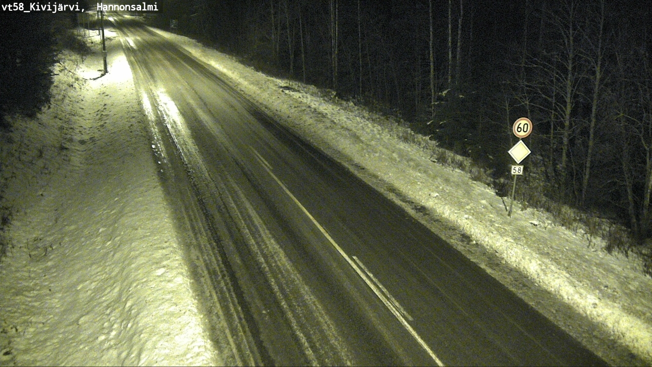 Weather Camera Image Road 58 Kivijärvi, Hannonsalmi, Kivijärvi, Keski-Suomi