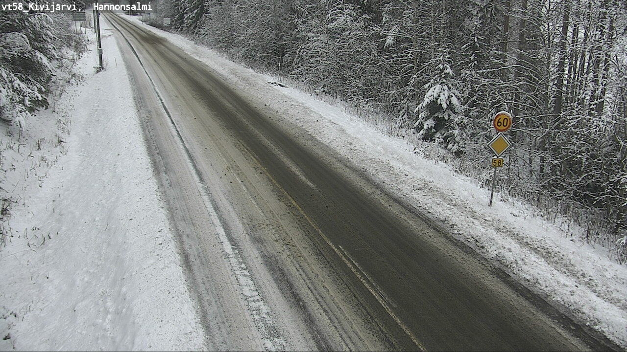 Weather Camera Image Road 58 Kivijärvi, Hannonsalmi, Kivijärvi, Keski-Suomi