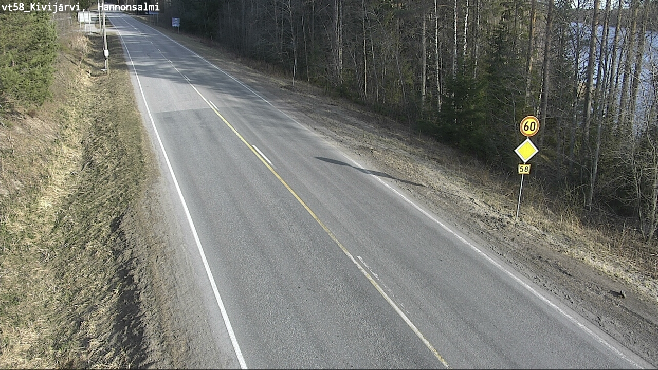 Weather Camera Image Road 58 Kivijärvi, Hannonsalmi, Kivijärvi, Keski-Suomi