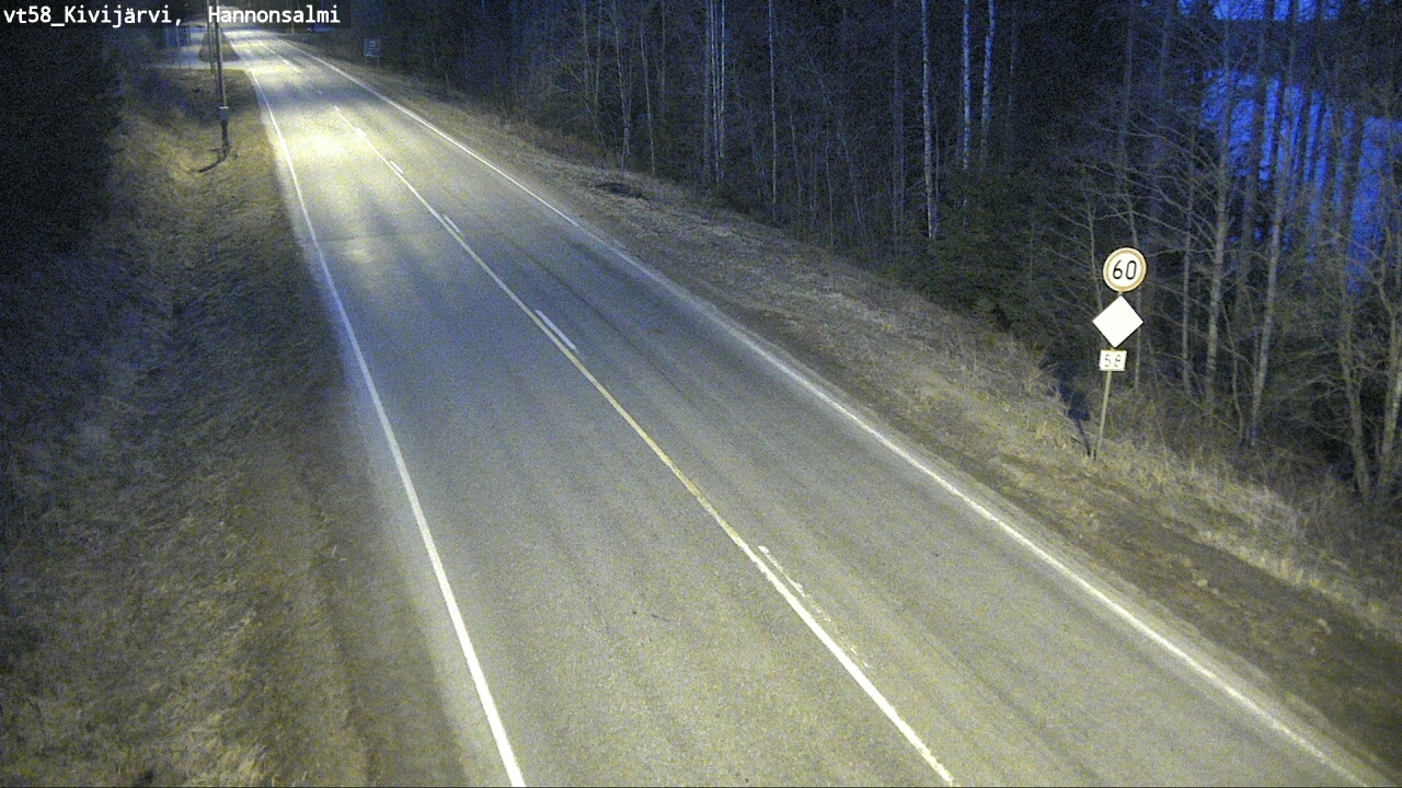 Weather Camera Image Road 58 Kivijärvi, Hannonsalmi, Kivijärvi, Keski-Suomi