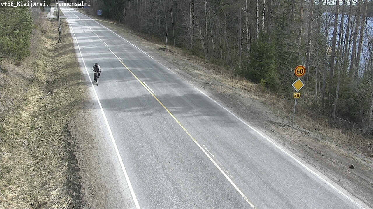 Weather Camera Image Road 58 Kivijärvi, Hannonsalmi, Kivijärvi, Keski-Suomi