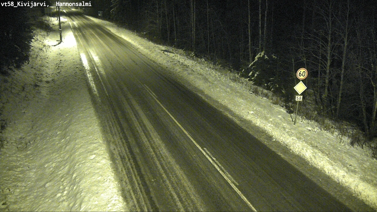 Weather Camera Image Road 58 Kivijärvi, Hannonsalmi, Kivijärvi, Keski-Suomi