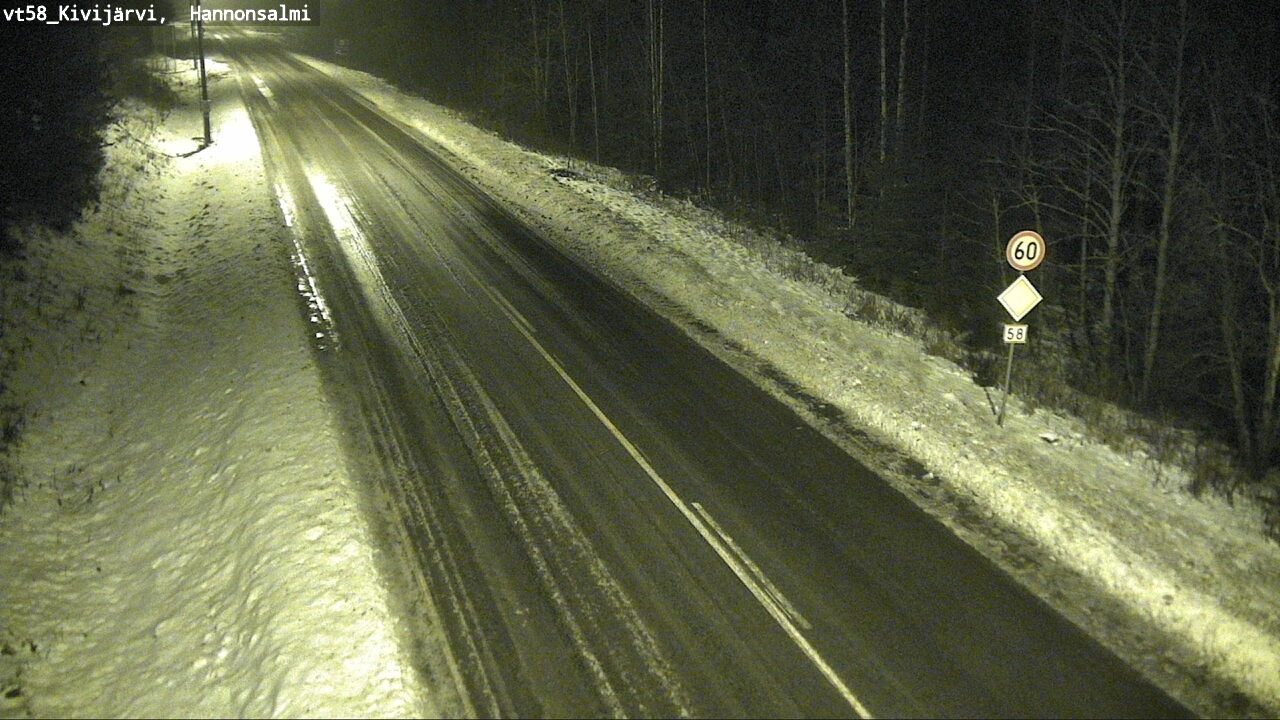Weather Camera Image Road 58 Kivijärvi, Hannonsalmi, Kivijärvi, Keski-Suomi
