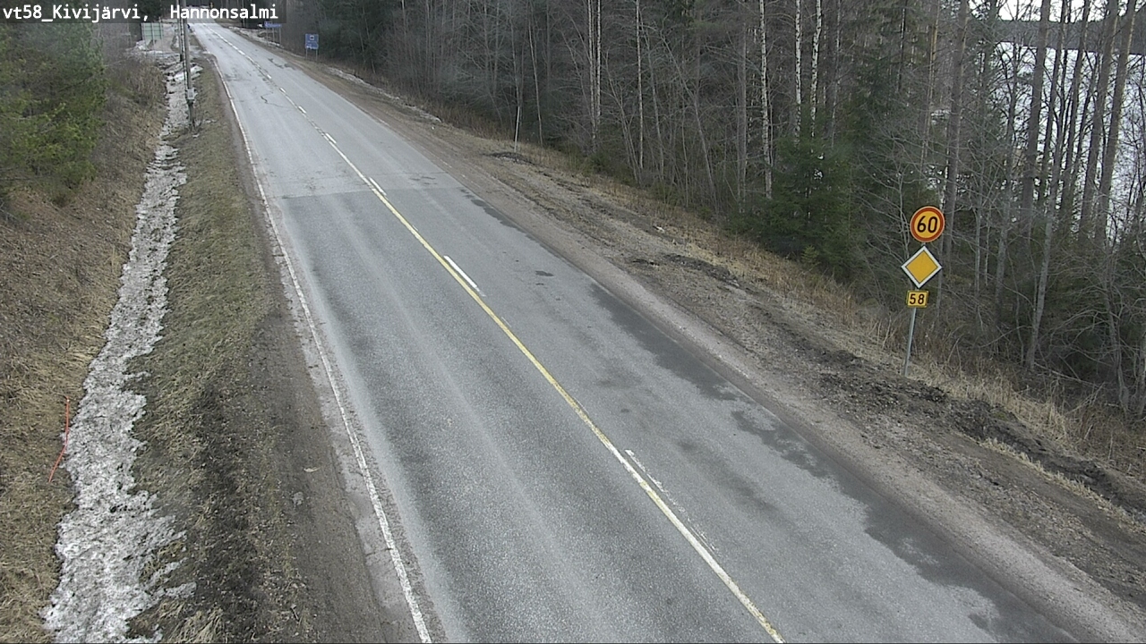 Weather Camera Image Road 58 Kivijärvi, Hannonsalmi, Kivijärvi, Keski-Suomi