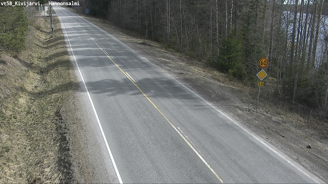 Weather Camera Image Road 58 Kivijärvi, Hannonsalmi, Kivijärvi, Keski-Suomi