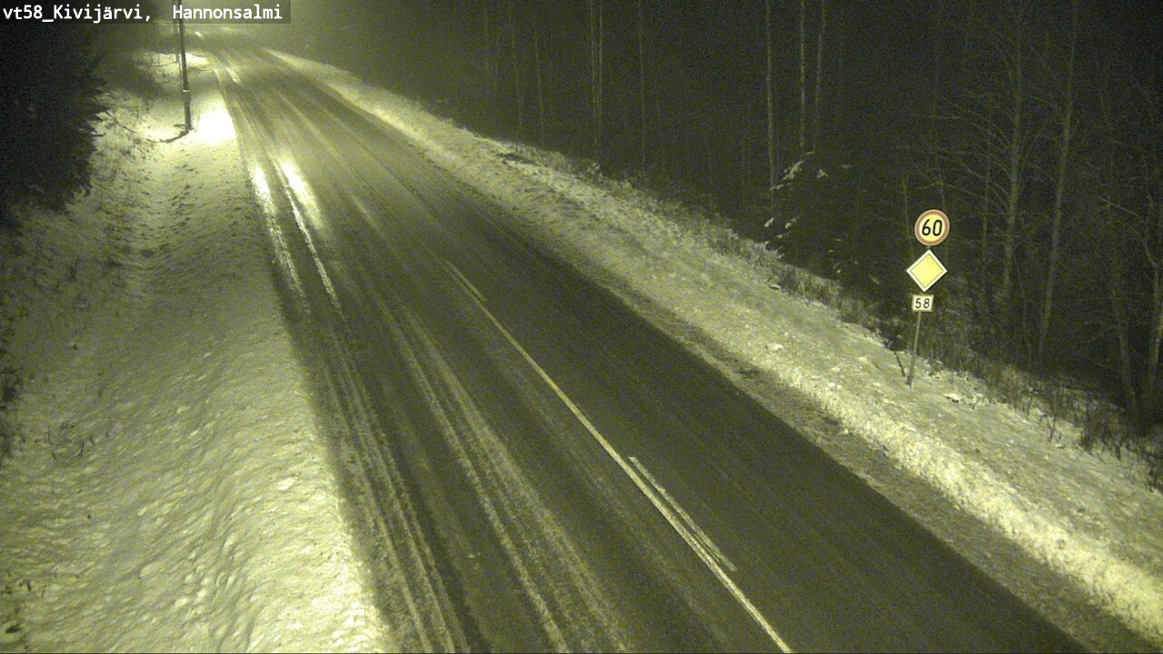 Weather Camera Image Road 58 Kivijärvi, Hannonsalmi, Kivijärvi, Keski-Suomi