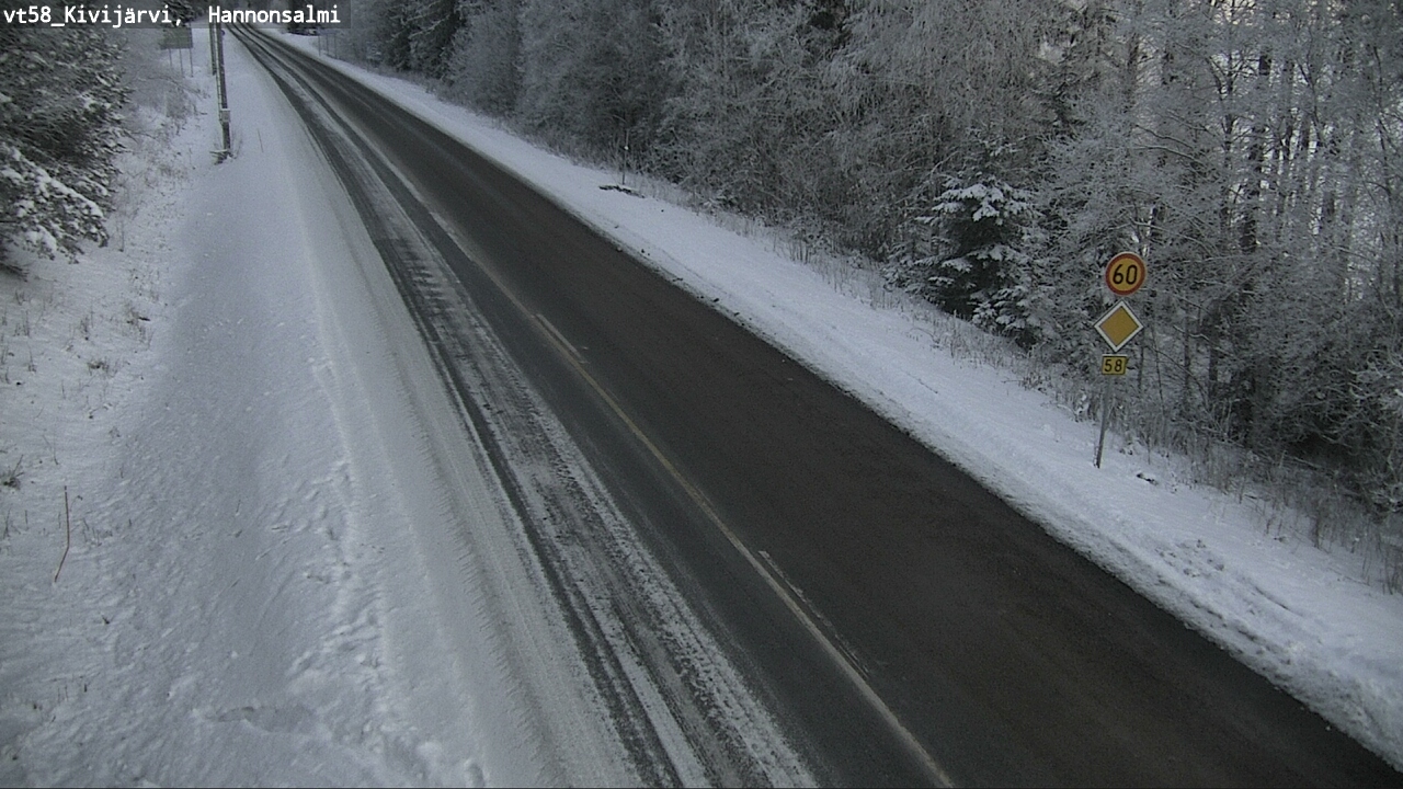 Weather Camera Image Road 58 Kivijärvi, Hannonsalmi, Kivijärvi, Keski-Suomi