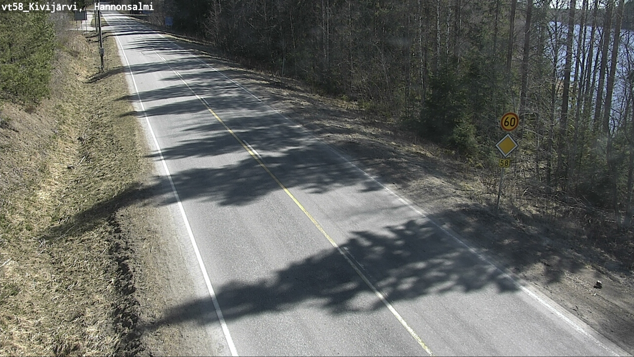 Weather Camera Image Road 58 Kivijärvi, Hannonsalmi, Kivijärvi, Keski-Suomi