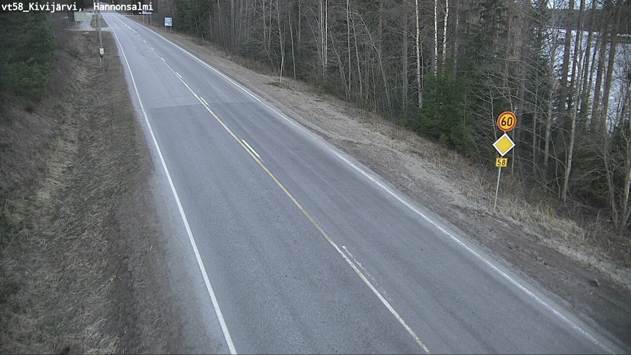 Weather Camera Image Road 58 Kivijärvi, Hannonsalmi, Kivijärvi, Keski-Suomi