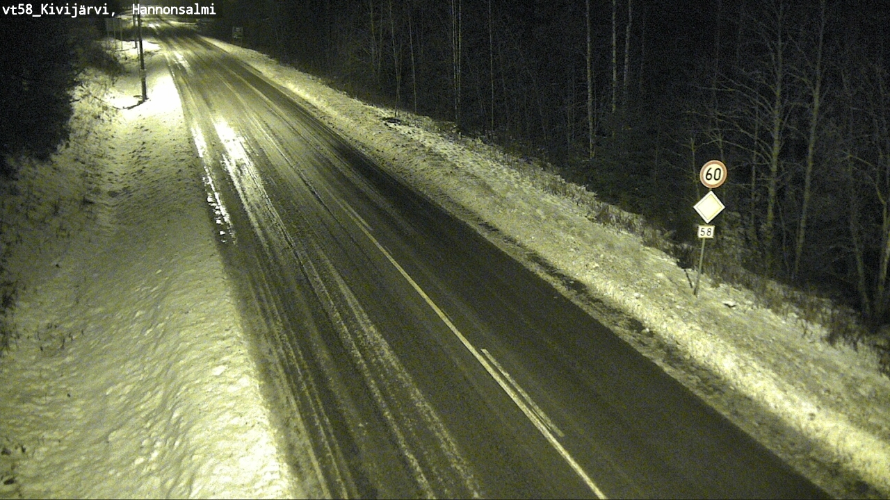 Weather Camera Image Road 58 Kivijärvi, Hannonsalmi, Kivijärvi, Keski-Suomi