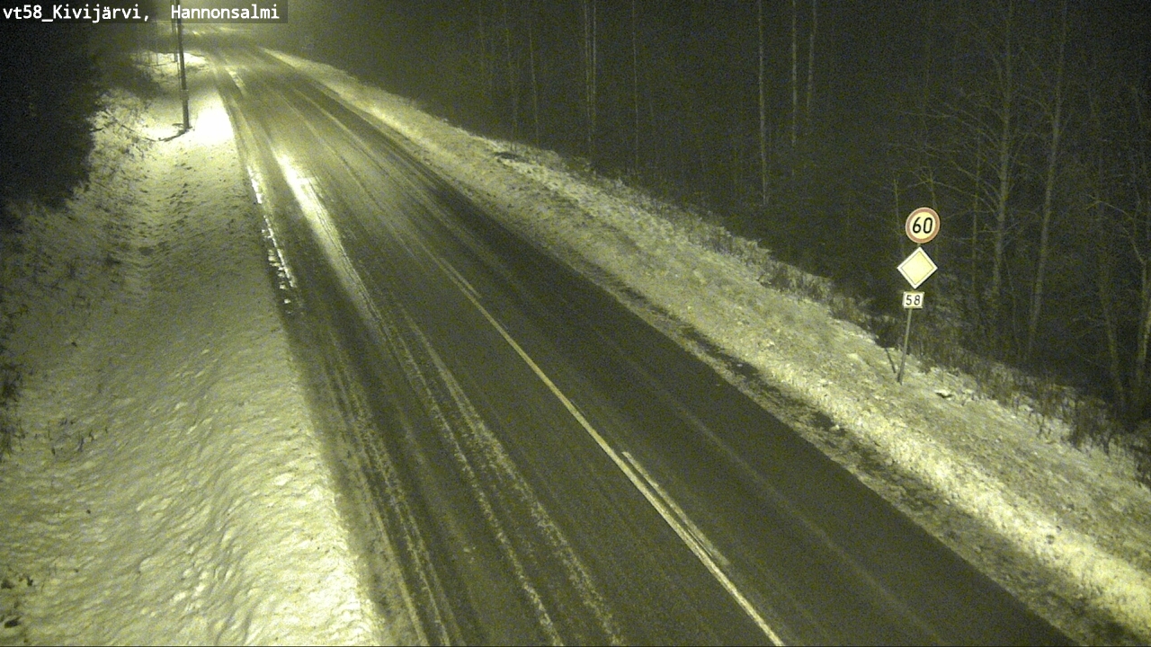 Weather Camera Image Road 58 Kivijärvi, Hannonsalmi, Kivijärvi, Keski-Suomi