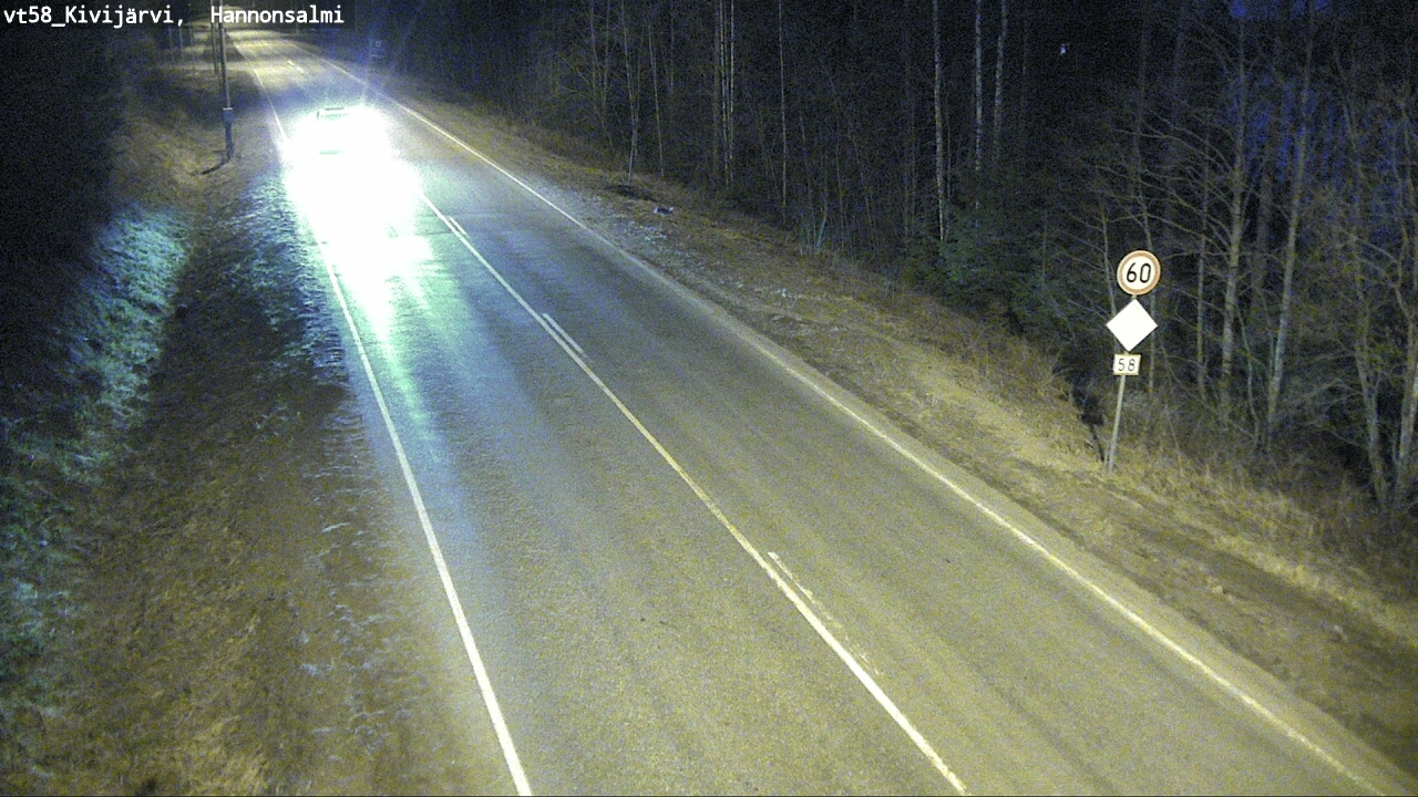 Weather Camera Image Road 58 Kivijärvi, Hannonsalmi, Kivijärvi, Keski-Suomi