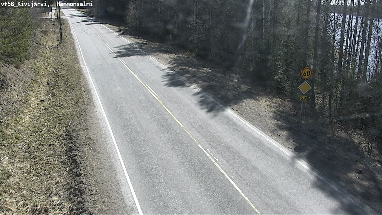 Weather Camera Image Road 58 Kivijärvi, Hannonsalmi, Kivijärvi, Keski-Suomi