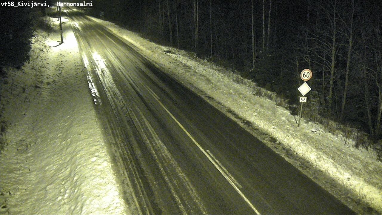 Weather Camera Image Road 58 Kivijärvi, Hannonsalmi, Kivijärvi, Keski-Suomi