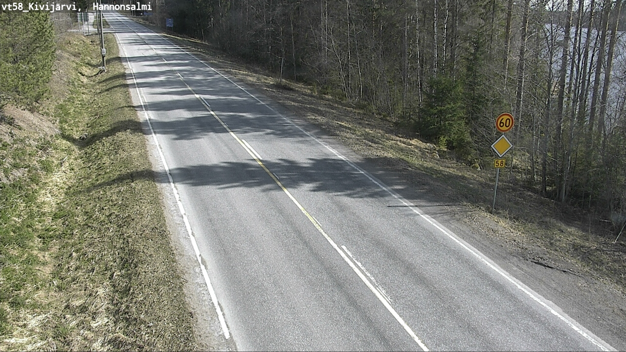 Weather Camera Image Road 58 Kivijärvi, Hannonsalmi, Kivijärvi, Keski-Suomi