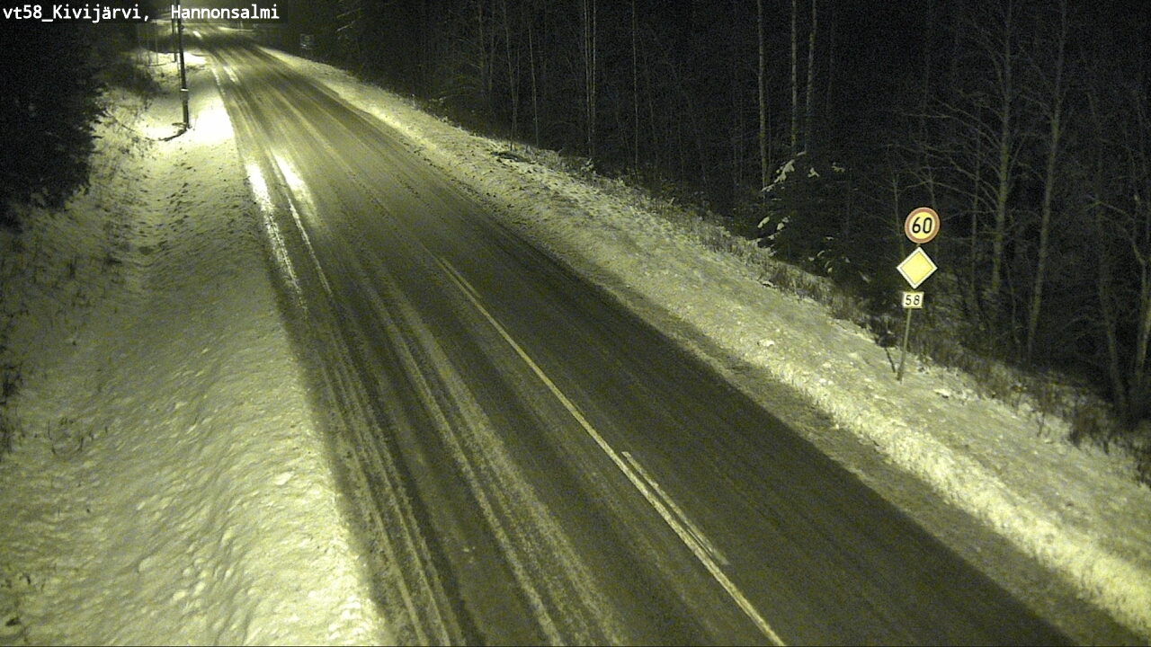 Weather Camera Image Road 58 Kivijärvi, Hannonsalmi, Kivijärvi, Keski-Suomi
