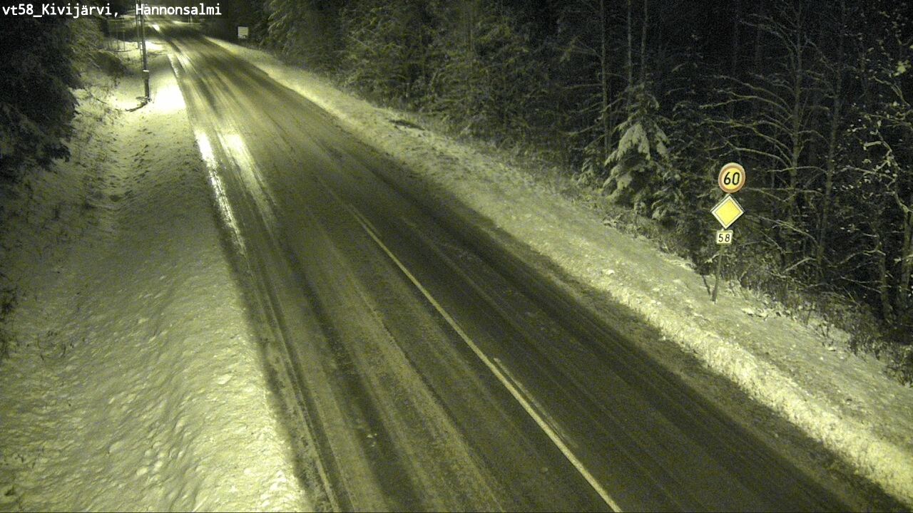 Weather Camera Image Road 58 Kivijärvi, Hannonsalmi, Kivijärvi, Keski-Suomi