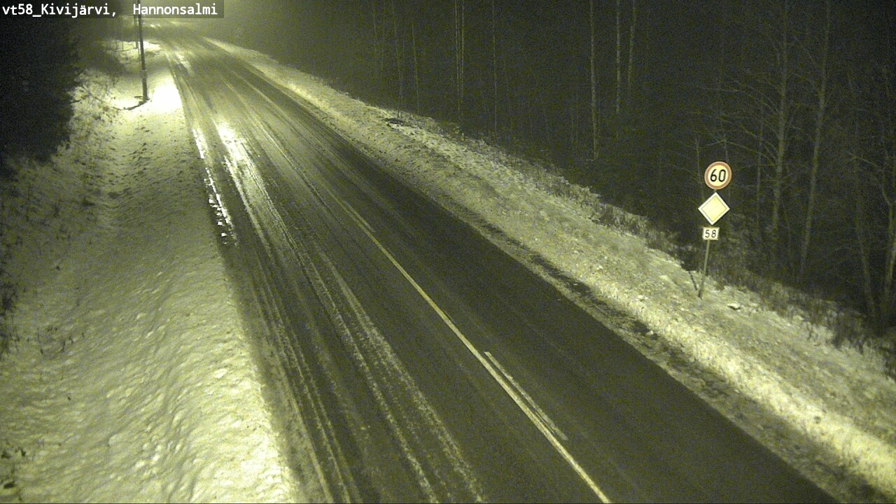 Weather Camera Image Road 58 Kivijärvi, Hannonsalmi, Kivijärvi, Keski-Suomi