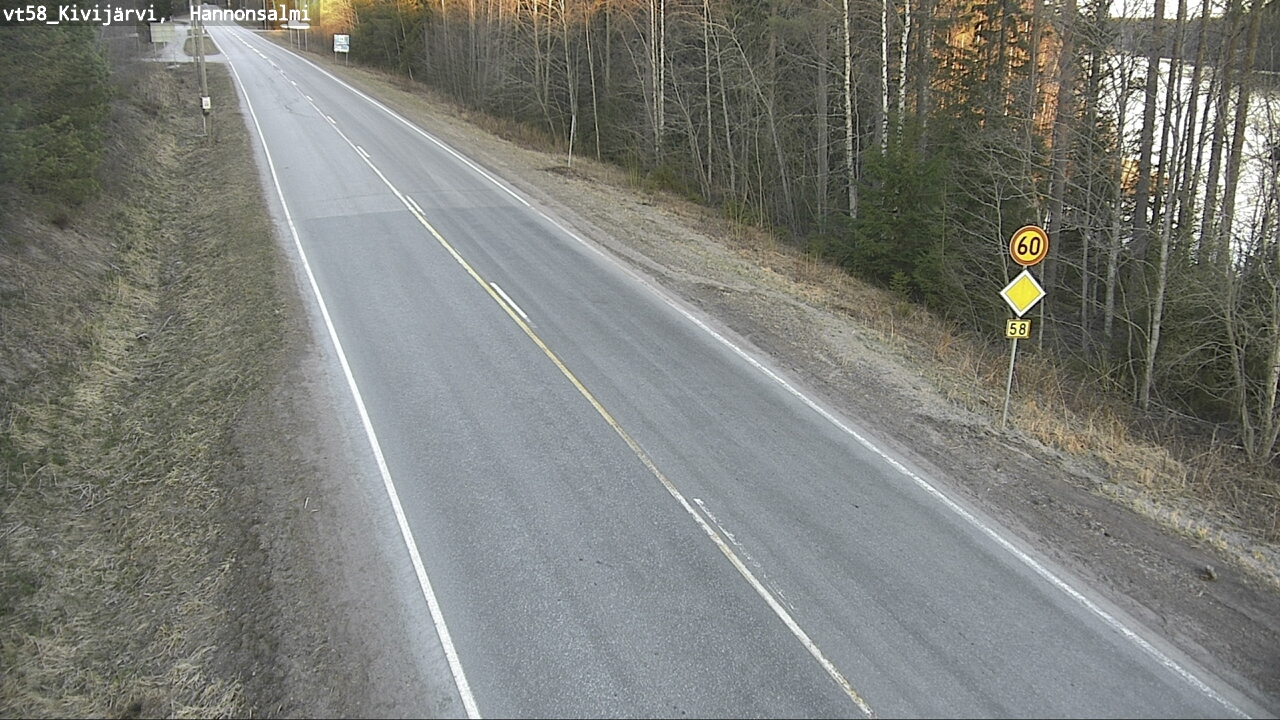 Weather Camera Image Road 58 Kivijärvi, Hannonsalmi, Kivijärvi, Keski-Suomi