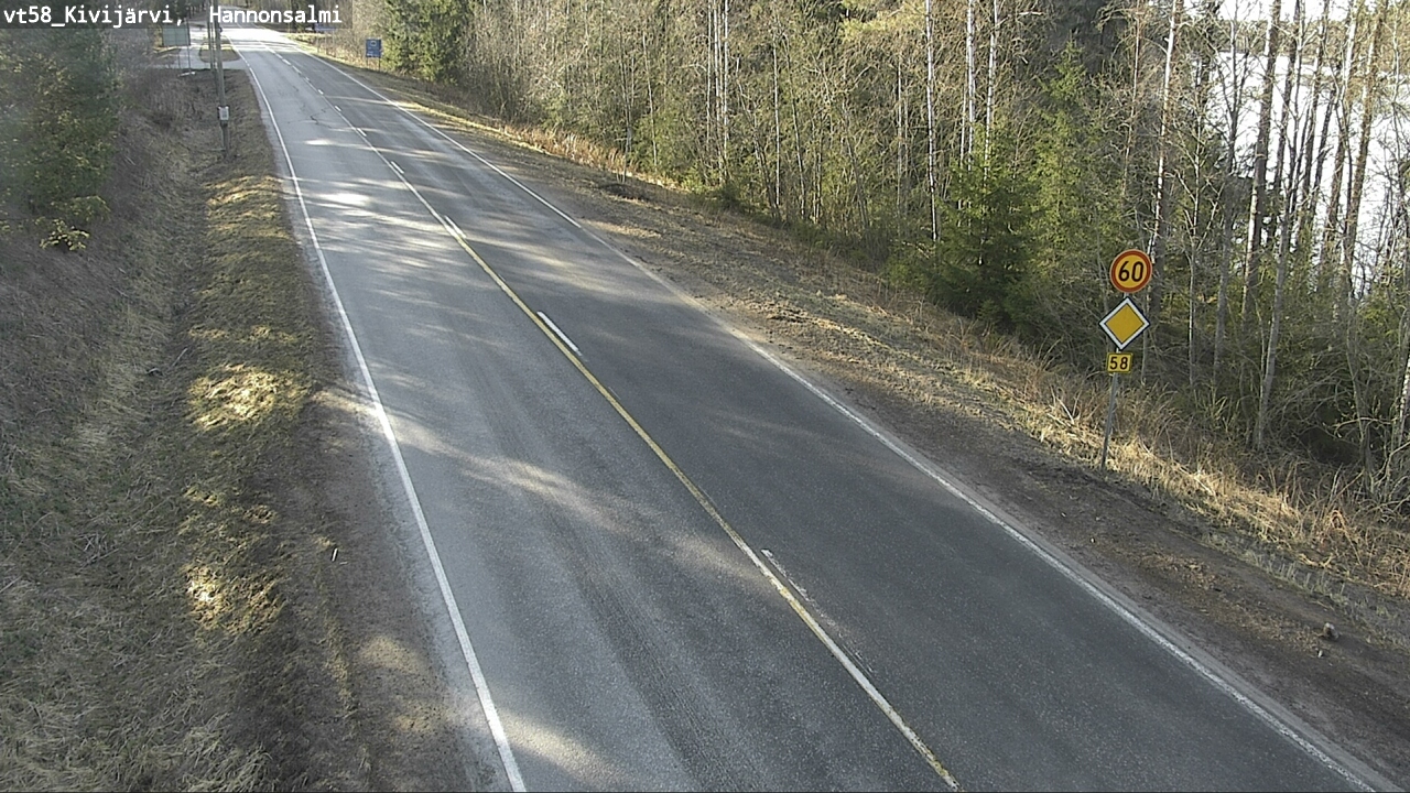 Weather Camera Image Road 58 Kivijärvi, Hannonsalmi, Kivijärvi, Keski-Suomi