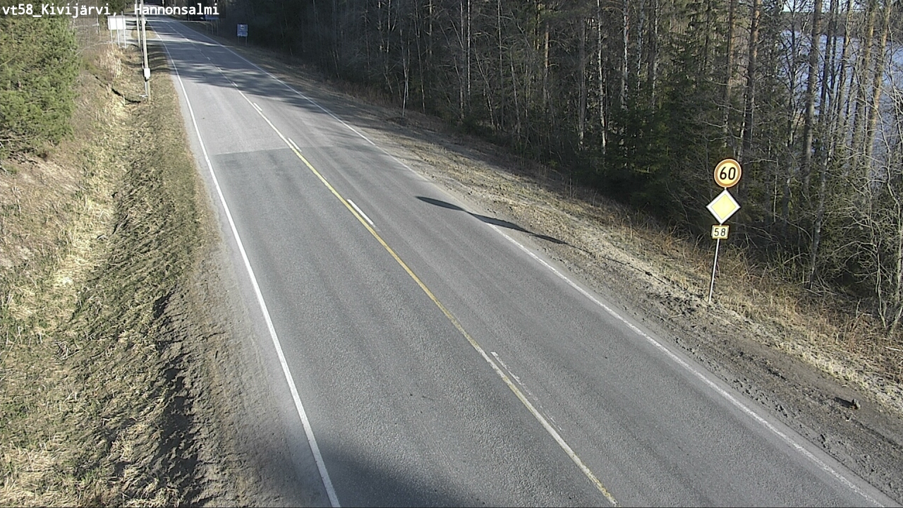 Weather Camera Image Road 58 Kivijärvi, Hannonsalmi, Kivijärvi, Keski-Suomi