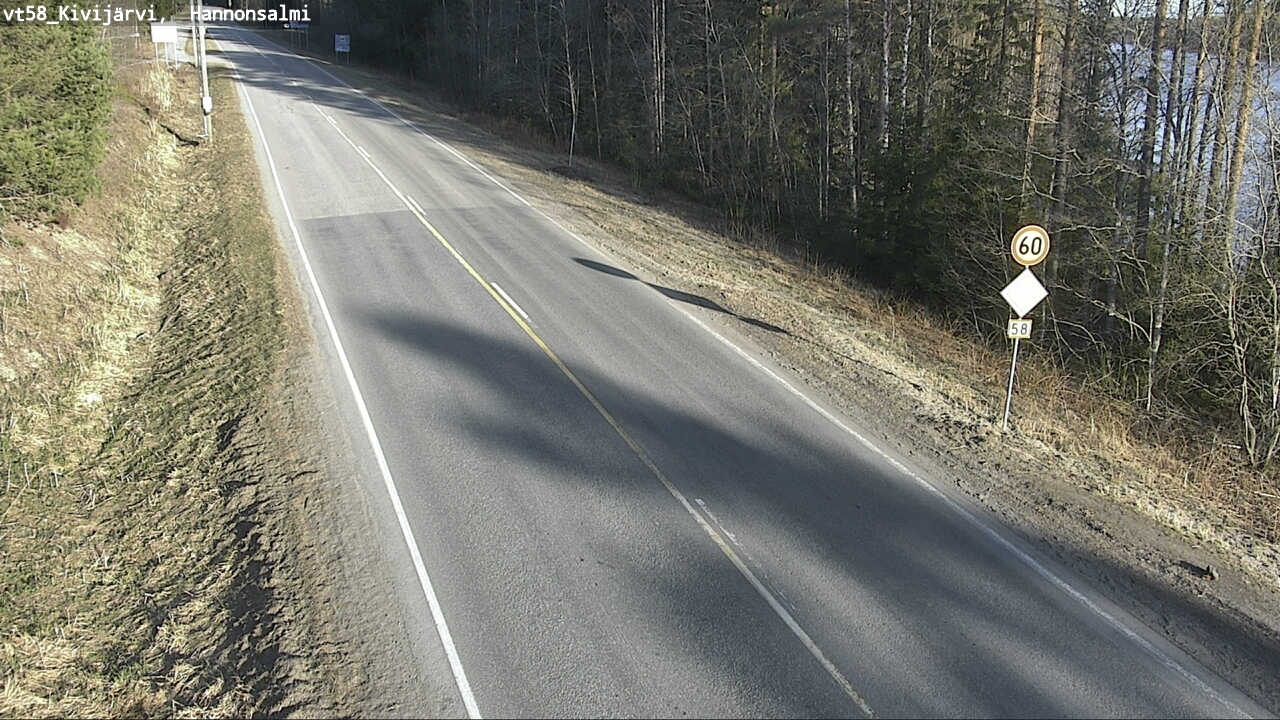 Weather Camera Image Road 58 Kivijärvi, Hannonsalmi, Kivijärvi, Keski-Suomi