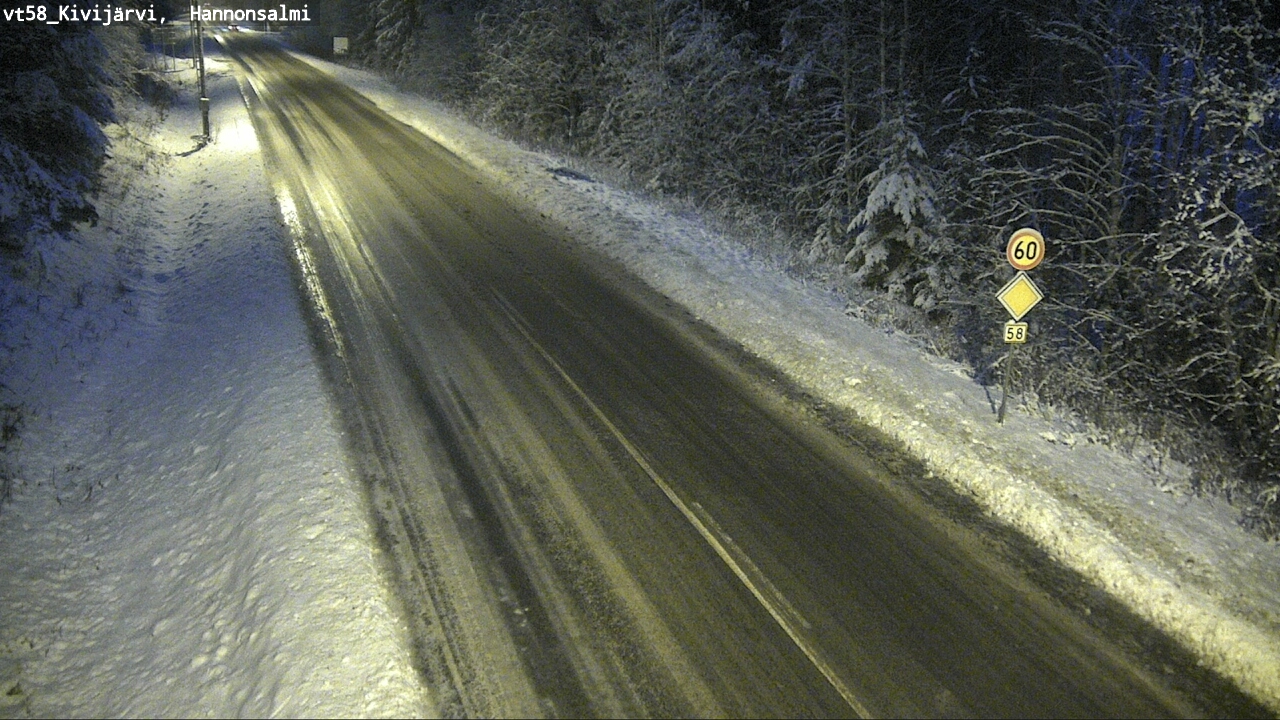 Weather Camera Image Road 58 Kivijärvi, Hannonsalmi, Kivijärvi, Keski-Suomi