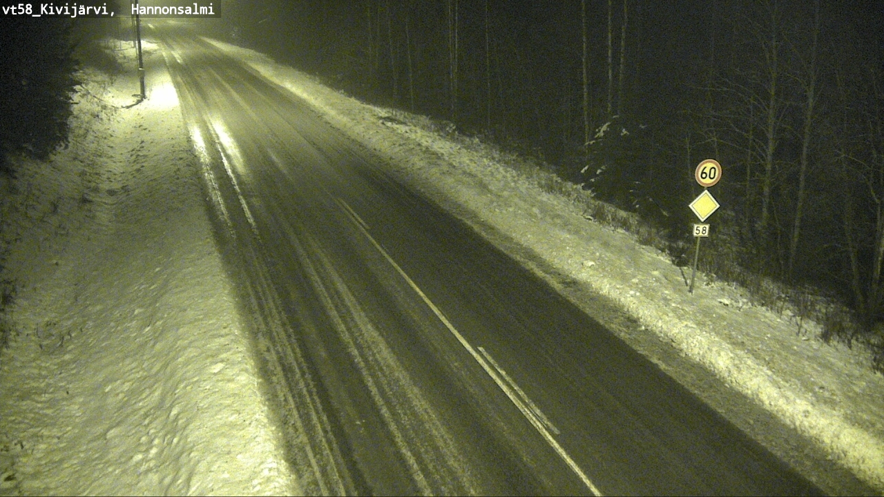 Weather Camera Image Road 58 Kivijärvi, Hannonsalmi, Kivijärvi, Keski-Suomi