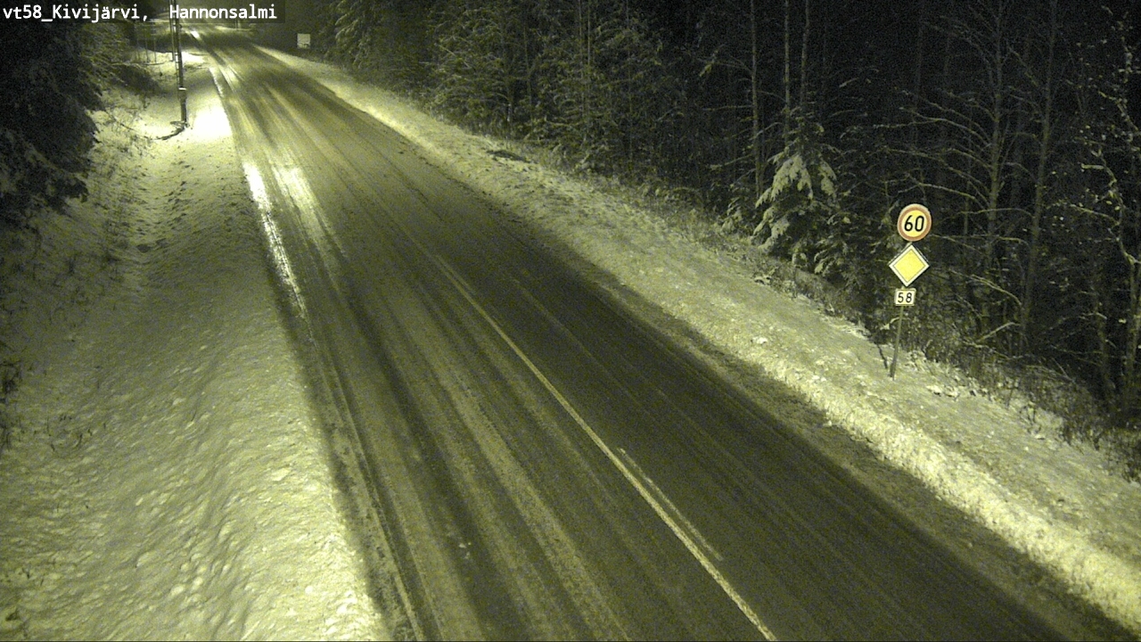 Weather Camera Image Road 58 Kivijärvi, Hannonsalmi, Kivijärvi, Keski-Suomi