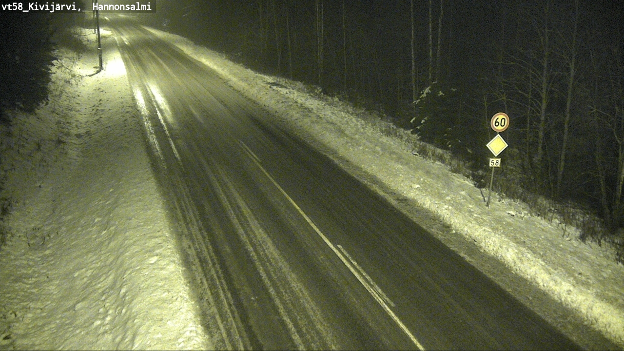 Weather Camera Image Road 58 Kivijärvi, Hannonsalmi, Kivijärvi, Keski-Suomi