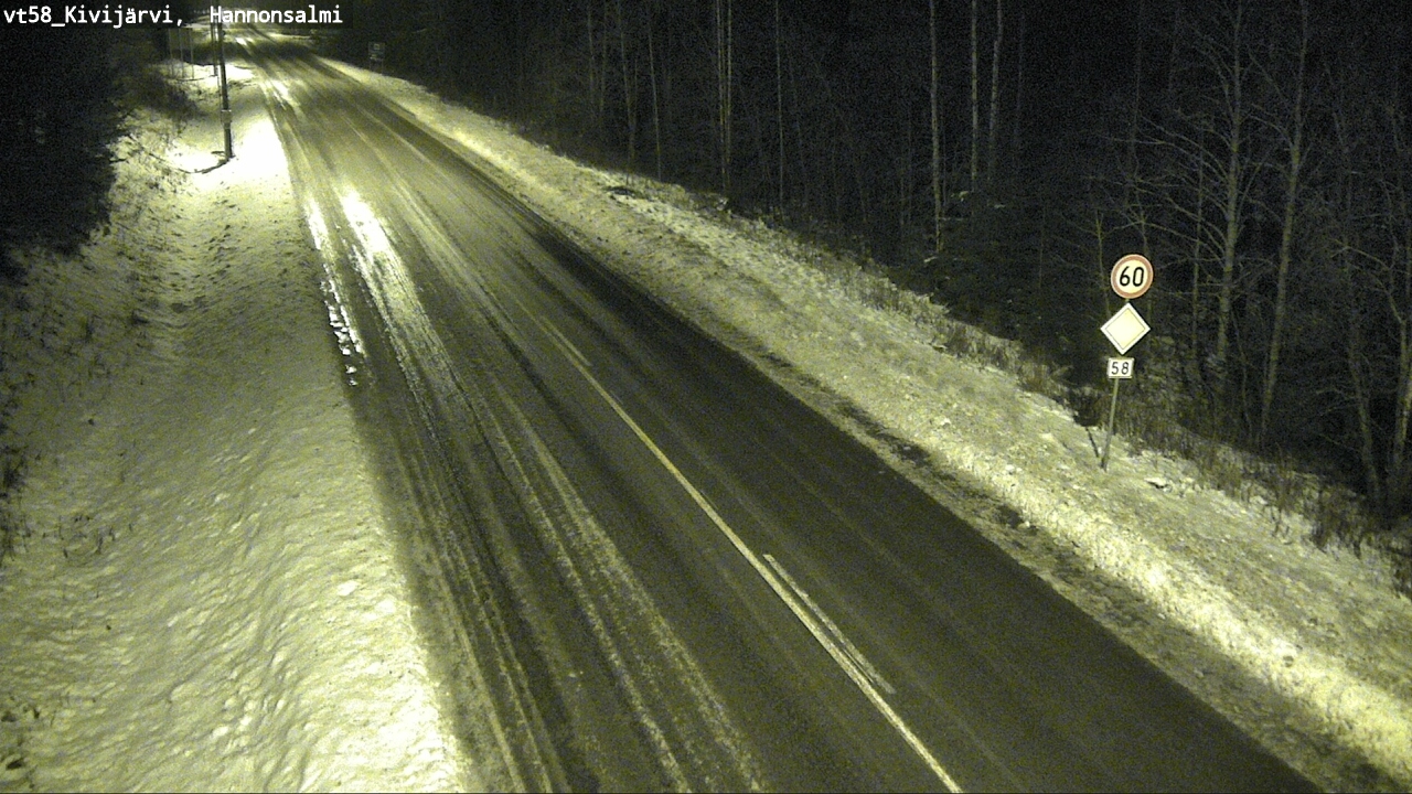 Weather Camera Image Road 58 Kivijärvi, Hannonsalmi, Kivijärvi, Keski-Suomi