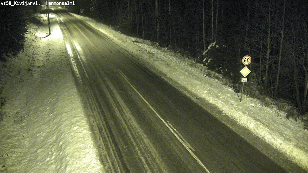 Weather Camera Image Road 58 Kivijärvi, Hannonsalmi, Kivijärvi, Keski-Suomi