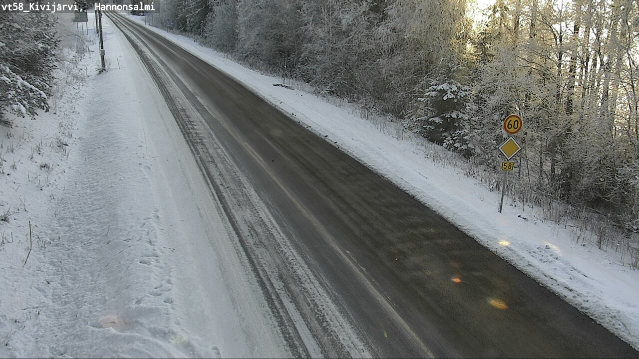 Weather Camera Image Road 58 Kivijärvi, Hannonsalmi, Kivijärvi, Keski-Suomi