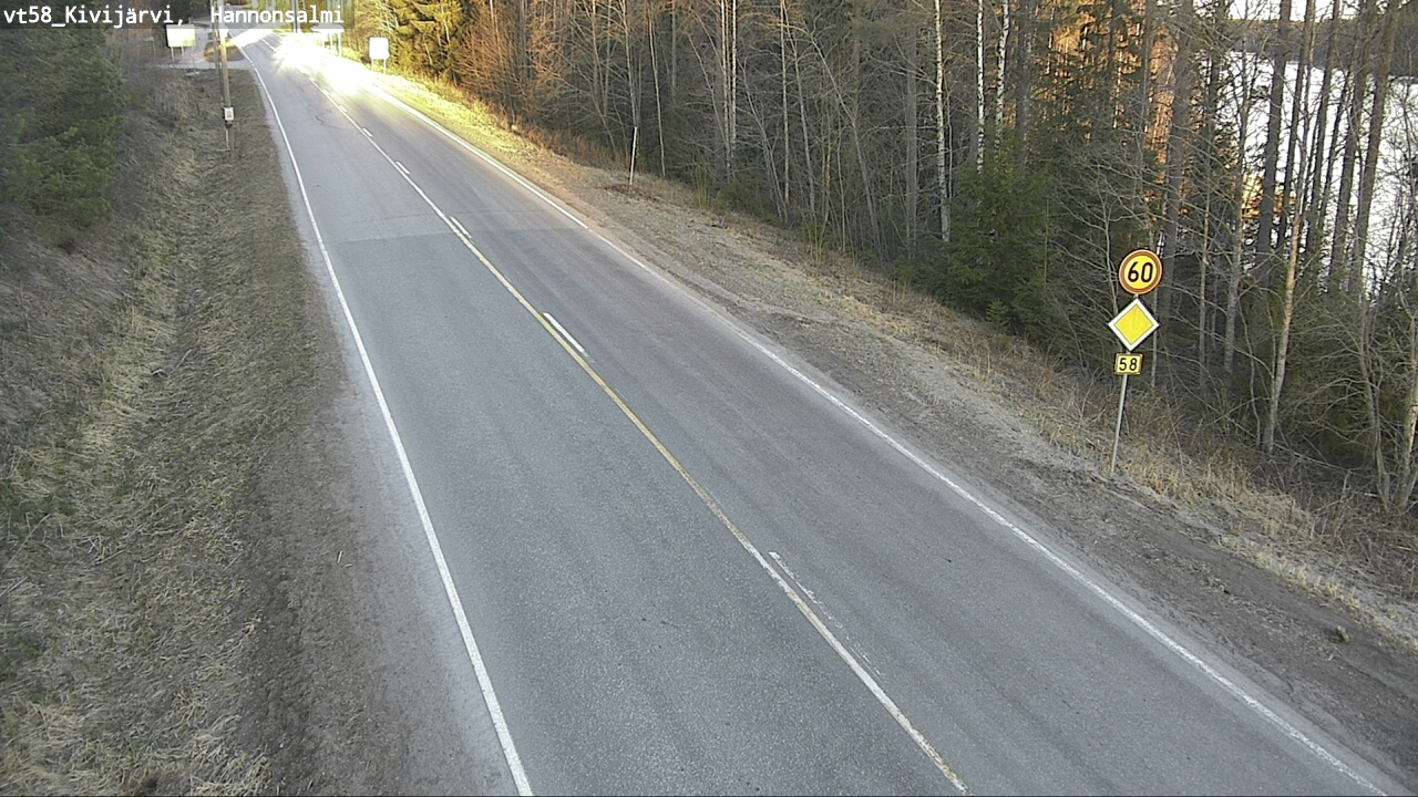 Weather Camera Image Road 58 Kivijärvi, Hannonsalmi, Kivijärvi, Keski-Suomi