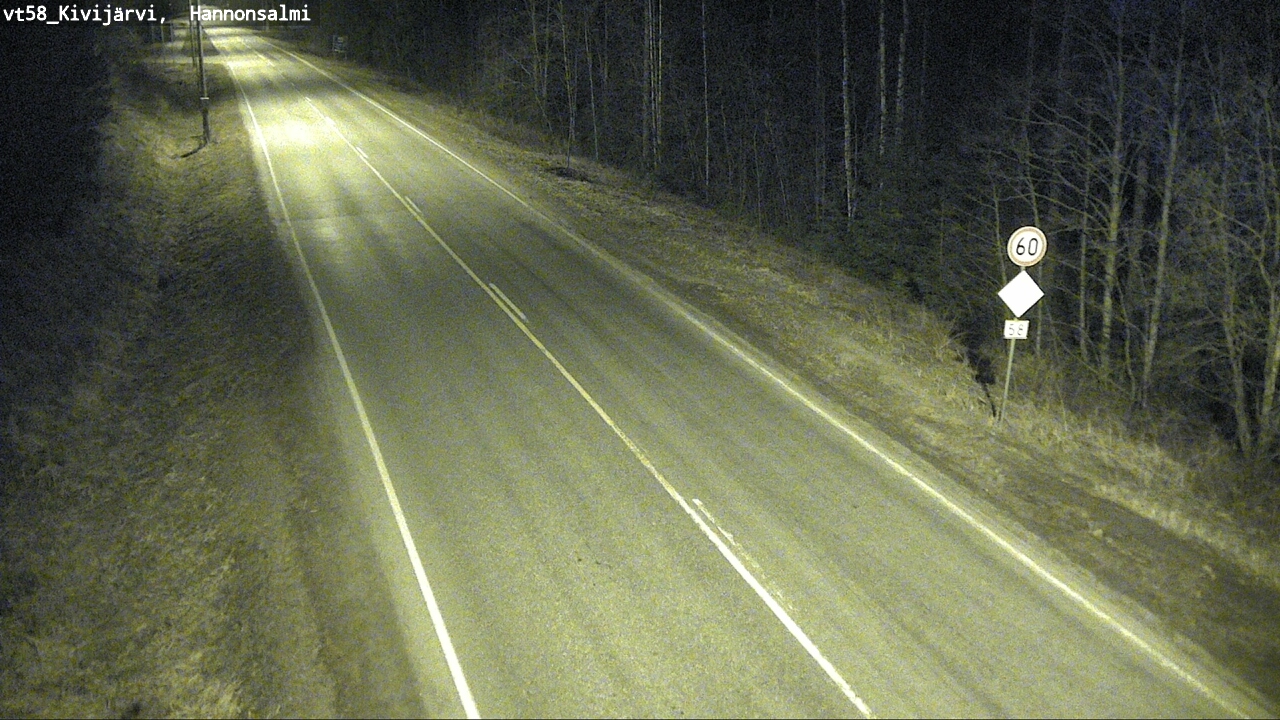 Weather Camera Image Road 58 Kivijärvi, Hannonsalmi, Kivijärvi, Keski-Suomi