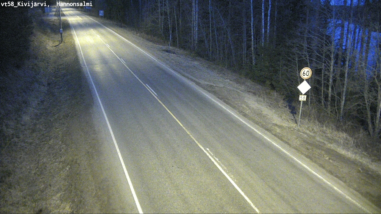 Weather Camera Image Road 58 Kivijärvi, Hannonsalmi, Kivijärvi, Keski-Suomi